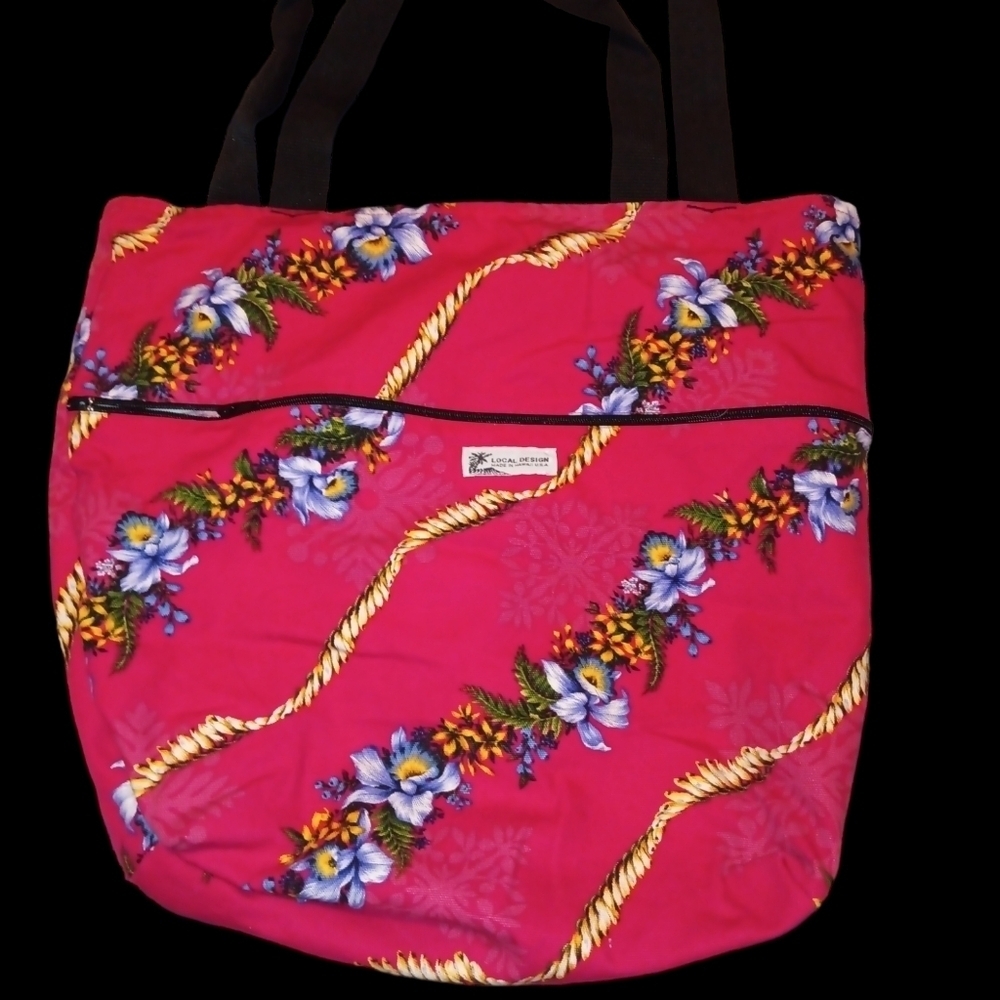 Local Design Made In Hawaii Tote Bag Beach Flowers